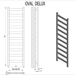 Алуминиева лира за баня Oval Delux 